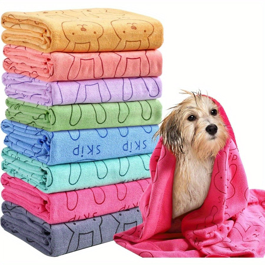 8pcs 19.7*39.3inch Dog Drying Towels Bulk Pet Grooming Towels Absorbent Microfiber Dog Bath Towels Quick Drying Puppy Bathing Towel for Small Medium Large Dogs Cats Pets Bathing Grooming (Colorful)