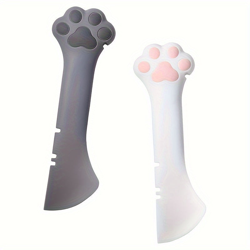 1pc Pet Can Opener Spoon Shovel, Can Opener for Cat Food, Multi-Angle Cleaning Scraper Shovel, Suitable for Cat Canned Food, Dry Food Spoon, Wet Food Spoon, a Gift for Pets, Christmas Gift, Halloween Gift, Gray, White, Can Op
