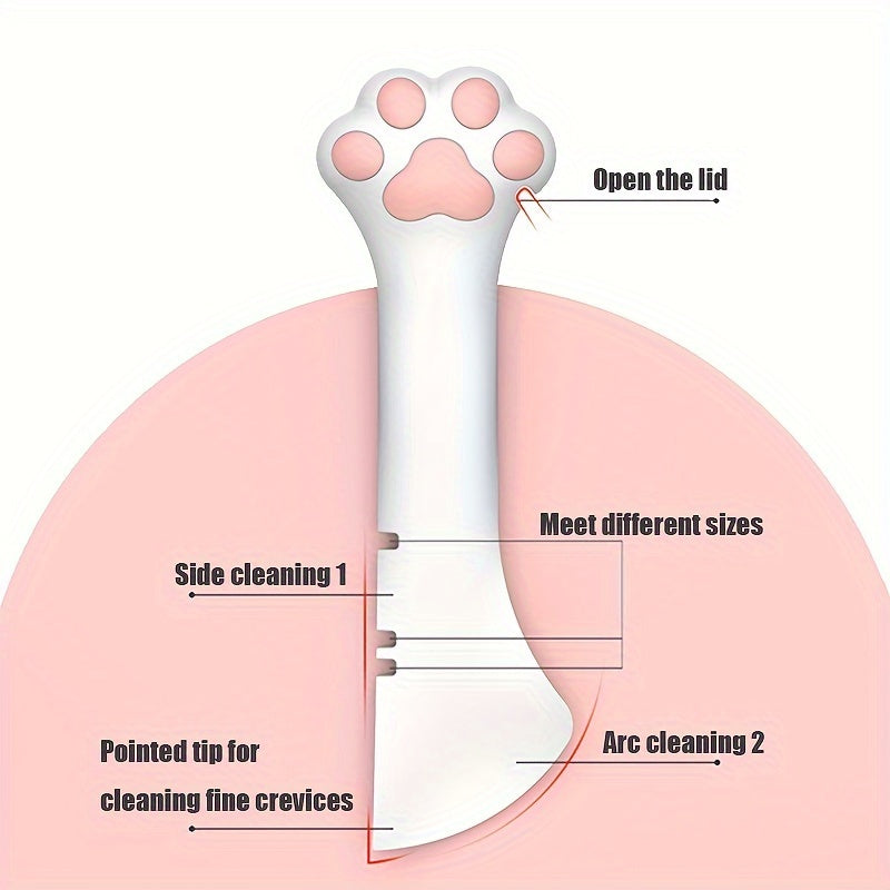 1pc Pet Can Opener Spoon Shovel, Can Opener for Cat Food, Multi-Angle Cleaning Scraper Shovel, Suitable for Cat Canned Food, Dry Food Spoon, Wet Food Spoon, a Gift for Pets, Christmas Gift, Halloween Gift, Gray, White, Can Op